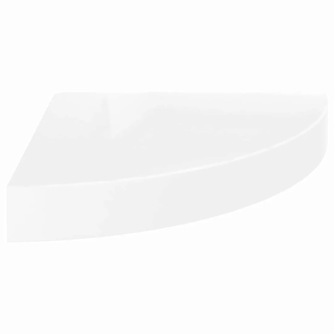 Eck-schweberegal Hochglanz-weiß 25x25x3,8 Cm Mdf günstig online kaufen