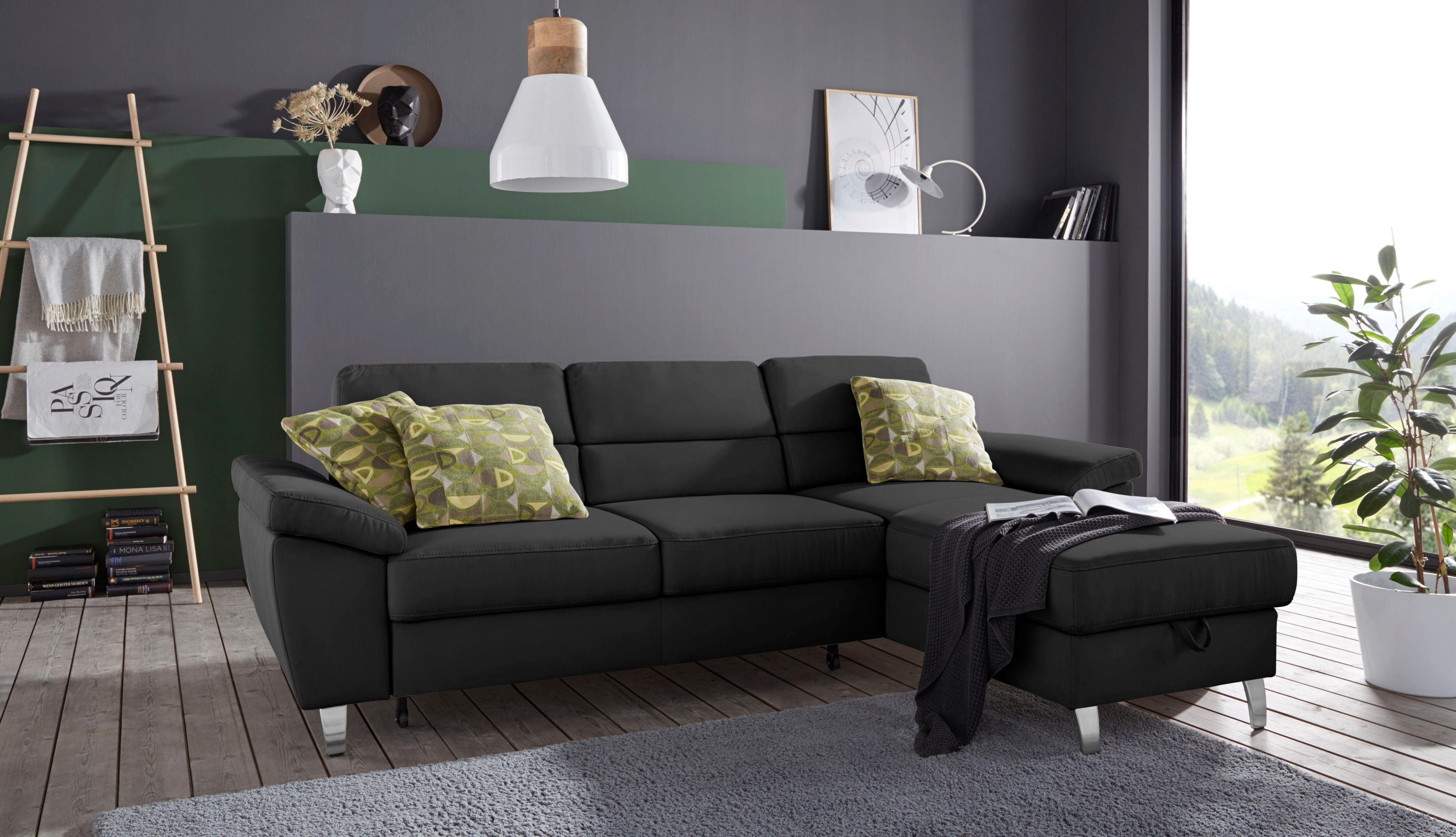 sit&more Ecksofa "Sorano L-Form", wahlweise mit Bettfunktion und Bettkasten günstig online kaufen