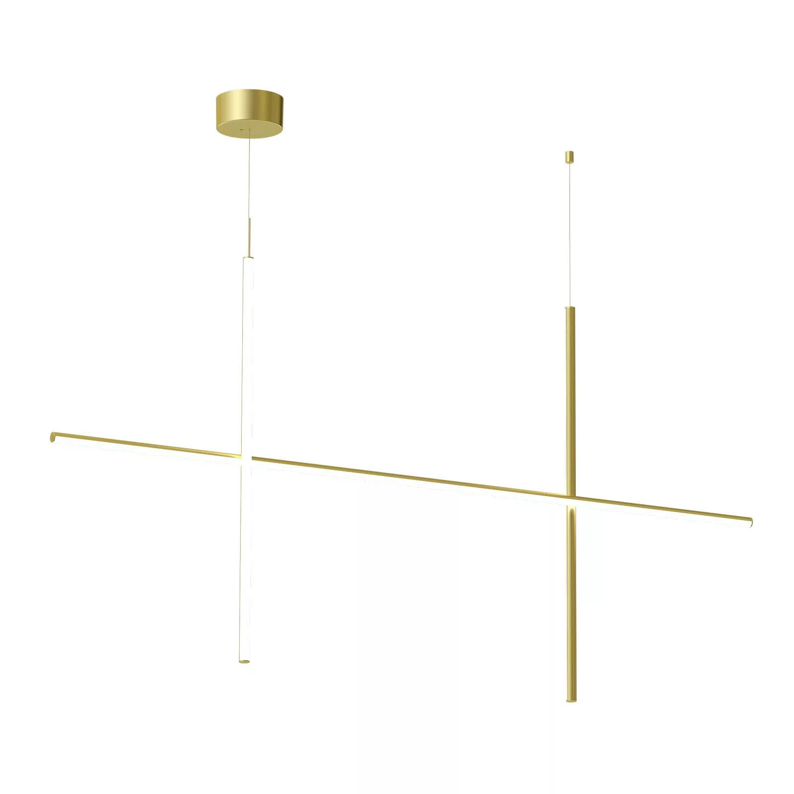 Pendelleuchte Coordinates S2 gold metall LED / L 176 cm x H 92 cm - Flos - günstig online kaufen