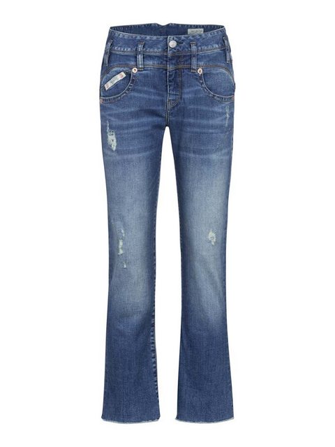 Herrlicher Bootcut-Jeans Pearl Cropped Reused Denim Offene Saumkante günstig online kaufen