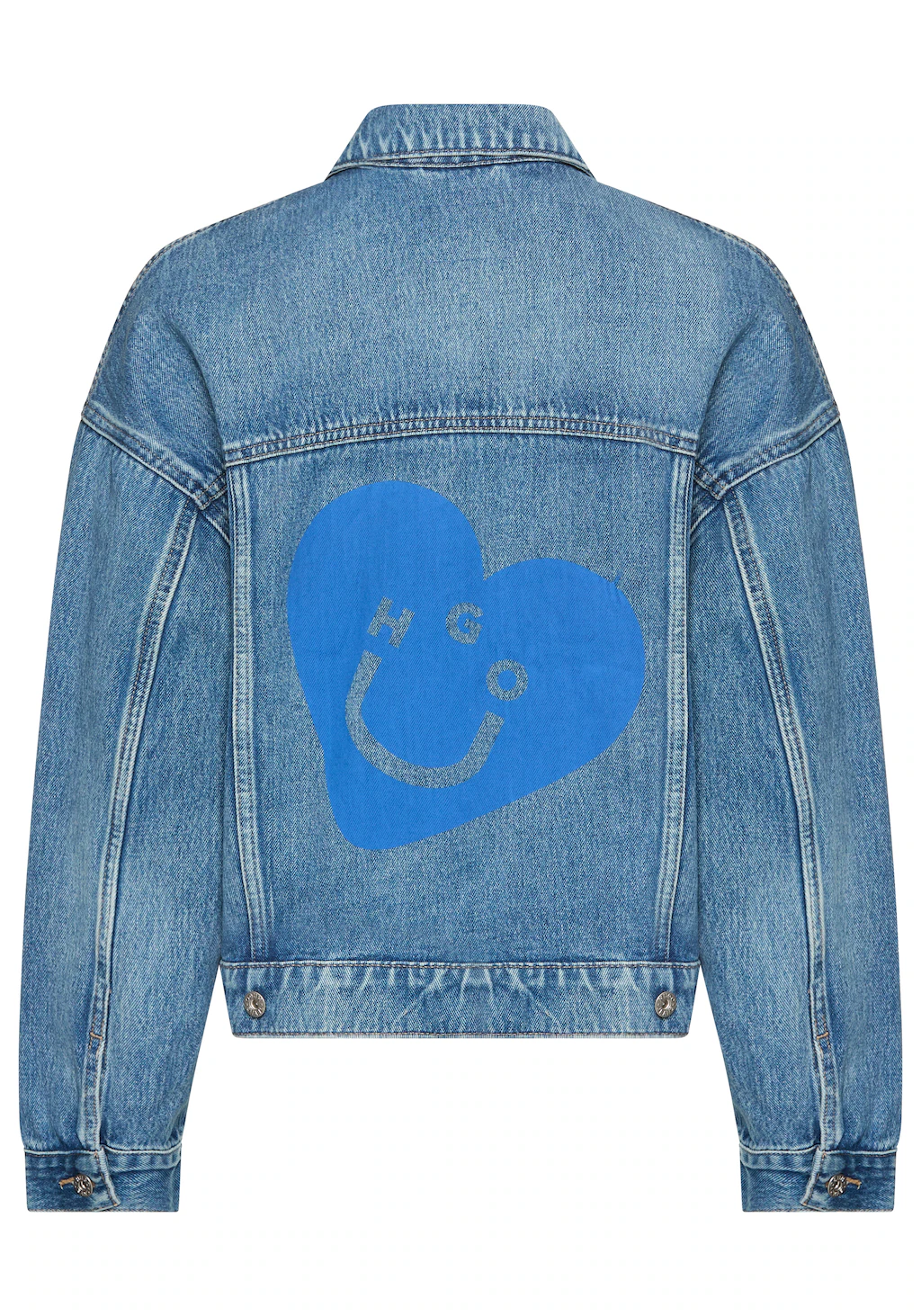 HUGO Blue Jeansjacke "Lou B", mit Backprint günstig online kaufen