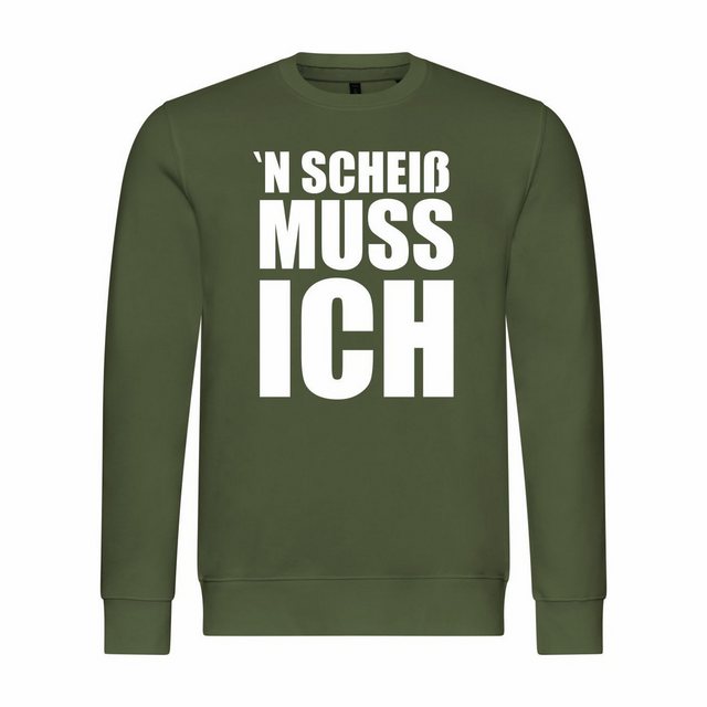 deinshirt Rundhalspullover Herren Sweatshirt N Scheiß muss ich Mit Print Mo günstig online kaufen