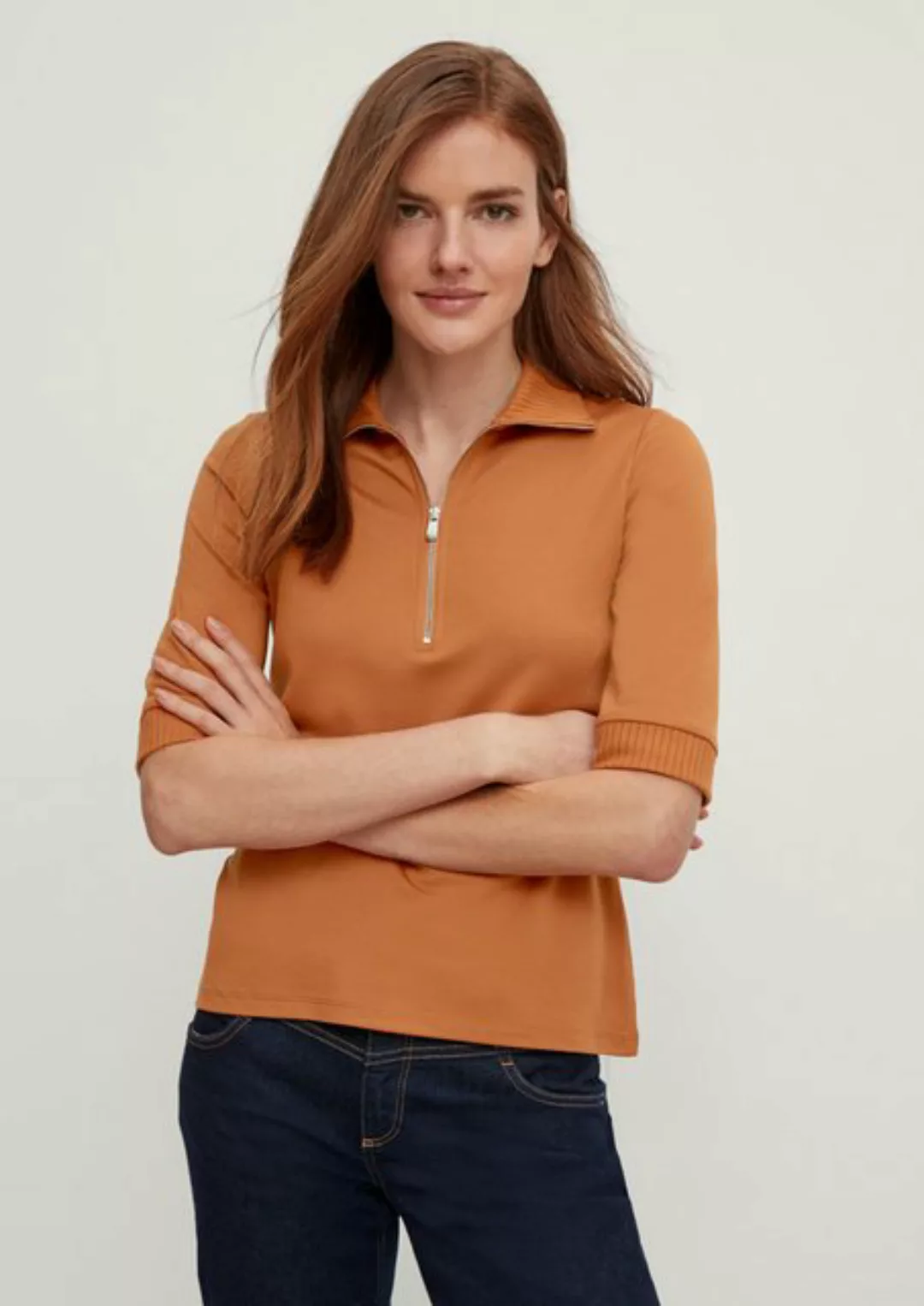 Comma Shirttop T-Shirt im Troyer-Stil günstig online kaufen
