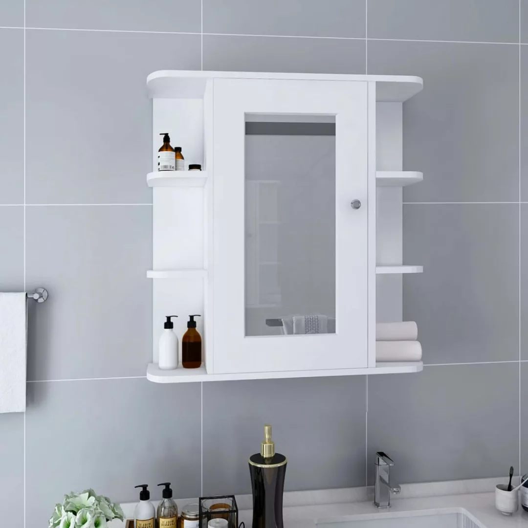 Bad-spiegelschrank Weiß 66x17x63 Cm Mdf günstig online kaufen