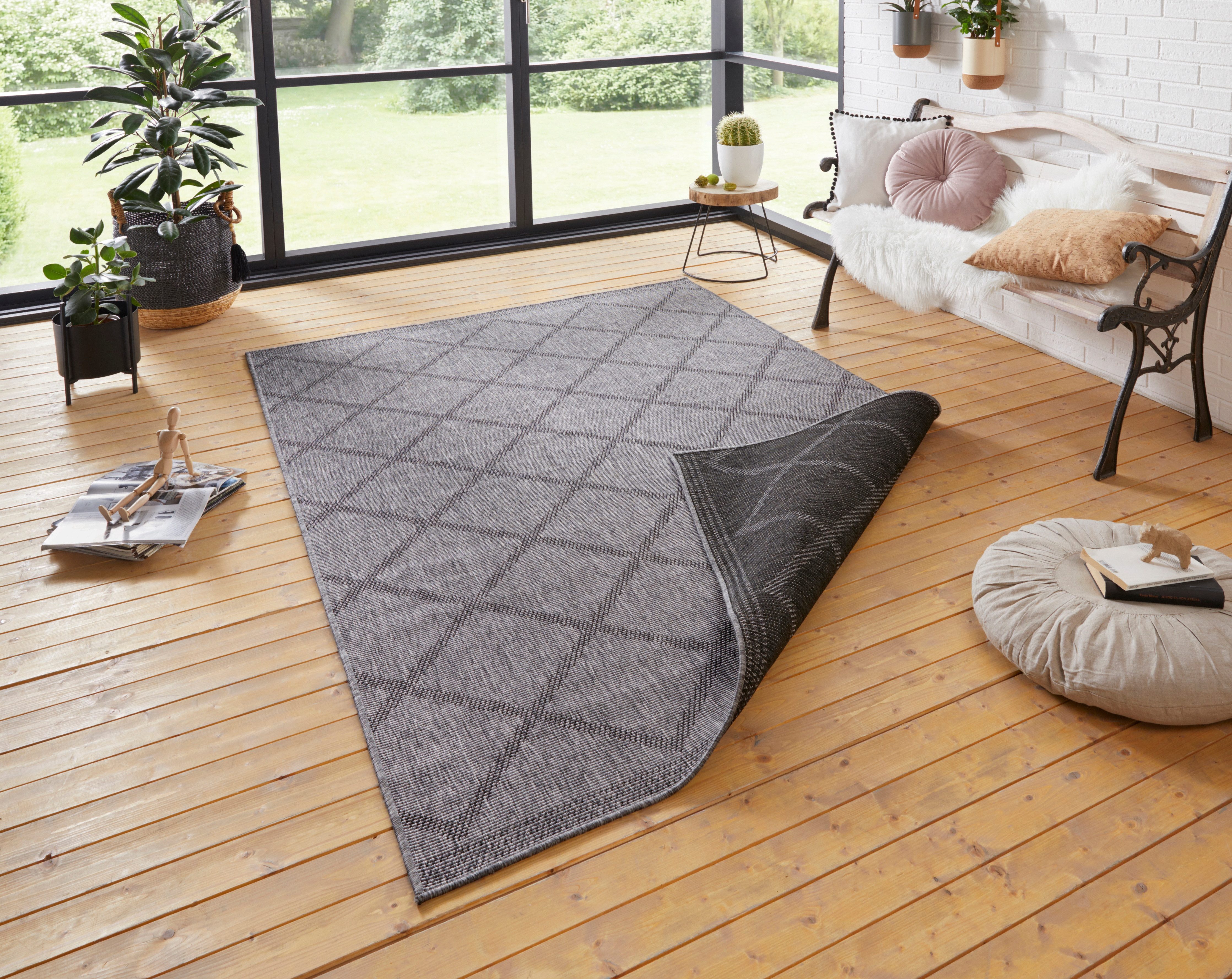 HANSE Home Teppich »Corsica Wendeteppich«, rechteckig, 5 mm Höhe, In-& Outd günstig online kaufen