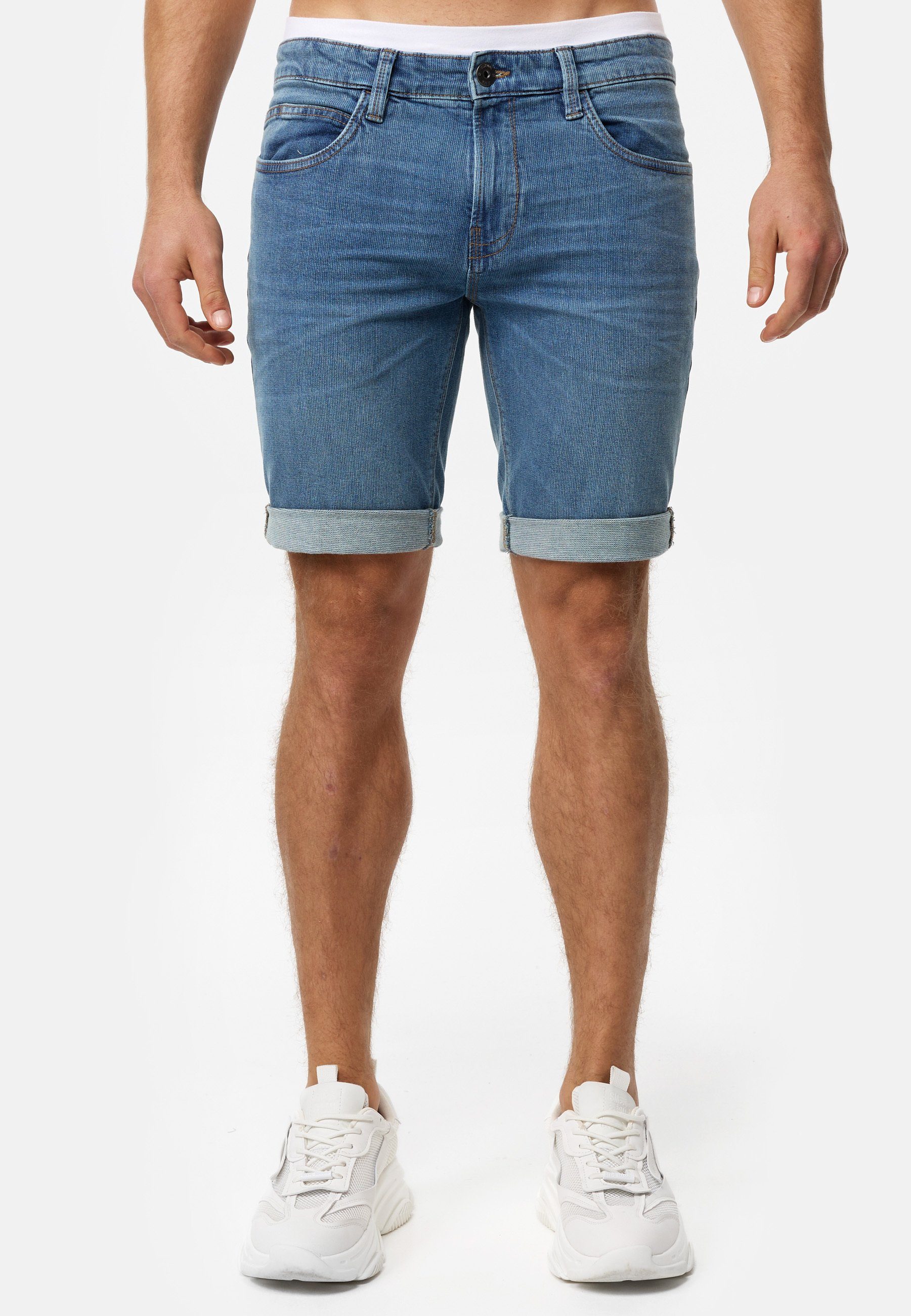 Indicode Jeansshorts INDanny aus elastischer Baumwoll-Qualität günstig online kaufen