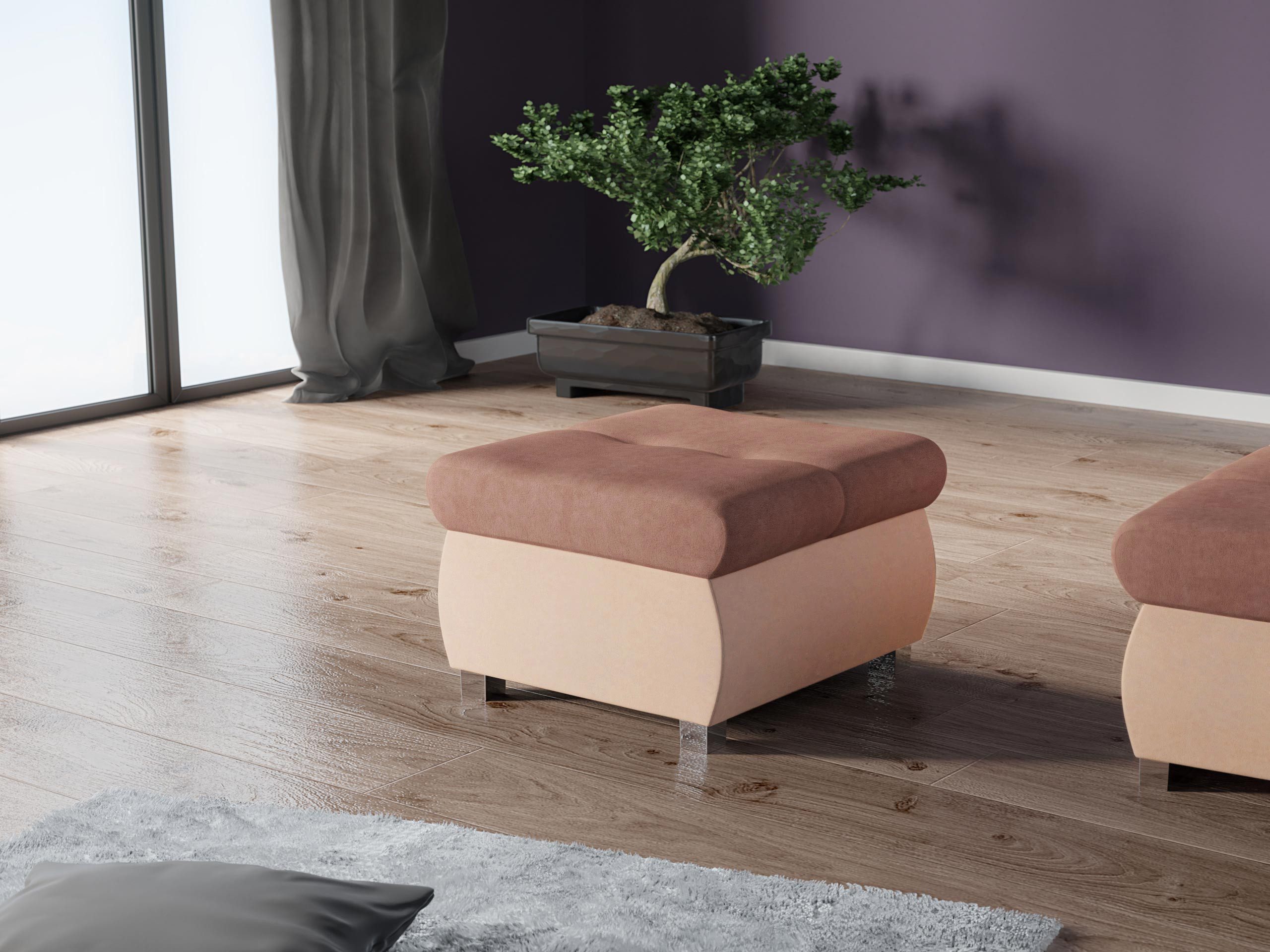 MIRJAN24 Polsterhocker Orkan Klein, Holzkonstruktion, 60x60x39 günstig online kaufen