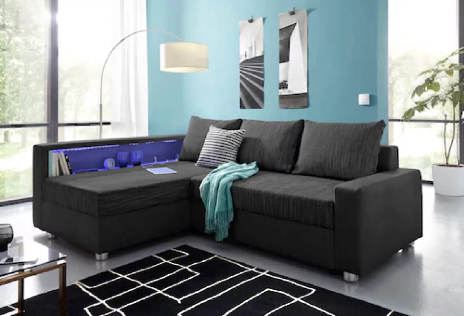 COLLECTION AB Ecksofa »Relax L-Form«, inklusive Bettfunktion, Federkern, wa günstig online kaufen