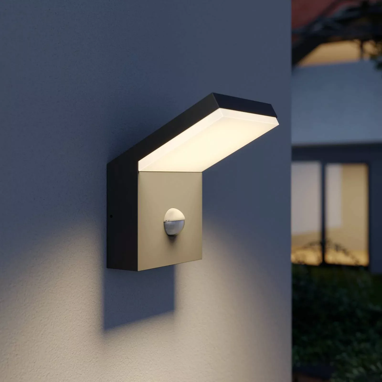 Arcchio LED-Außenwandleuchte Yolena, Sensor, anthrazit, Alu günstig online kaufen