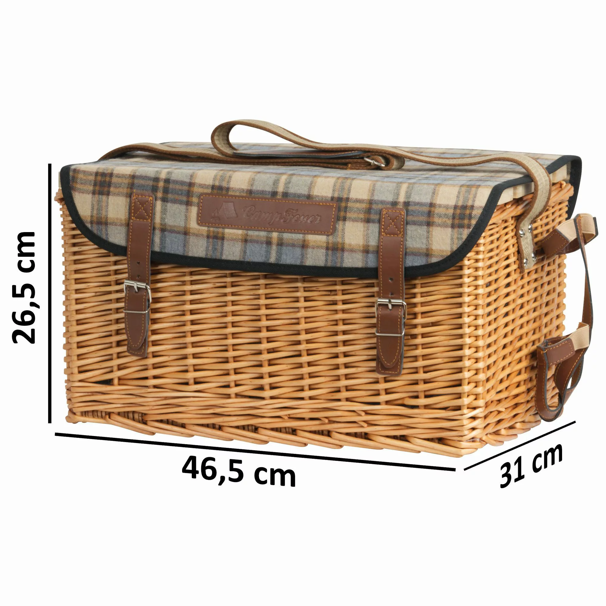 CampFeuer Picknickkorb 4 Personen mit Geschirr-Set günstig online kaufen