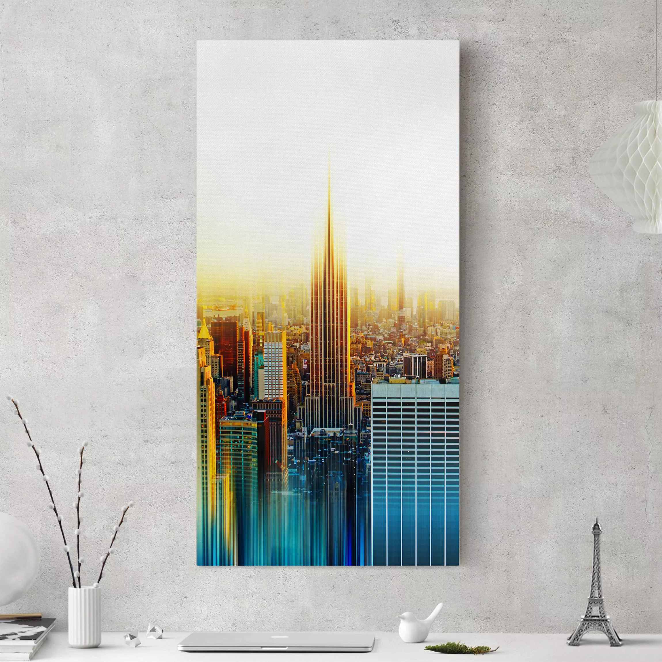 Leinwandbild Architektur & Skyline - Hochformat Manhattan Abstrakt günstig online kaufen