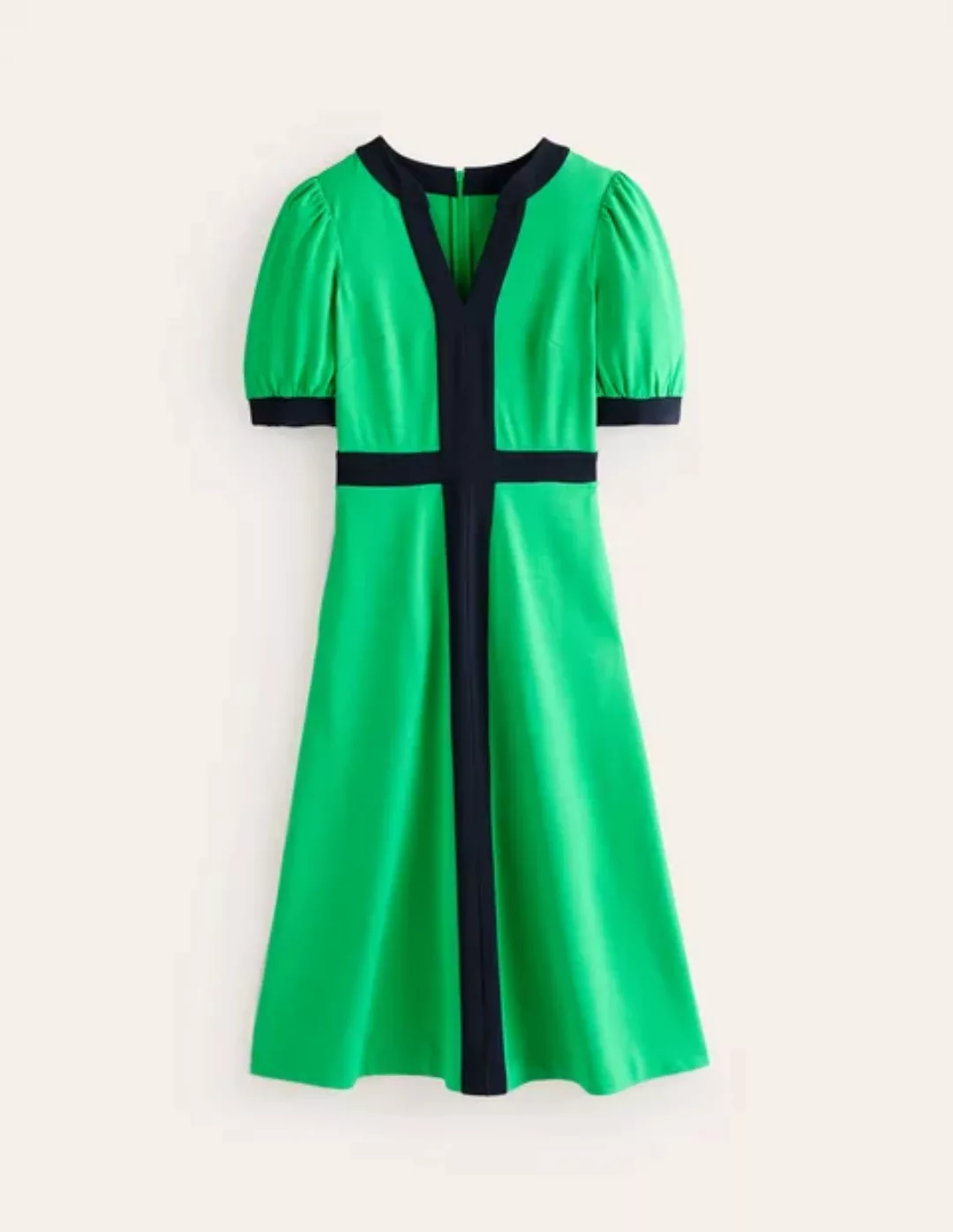 Petra Ponte-Kleid mit Puffärmeln Damen Boden, Grünes Tamburin günstig online kaufen