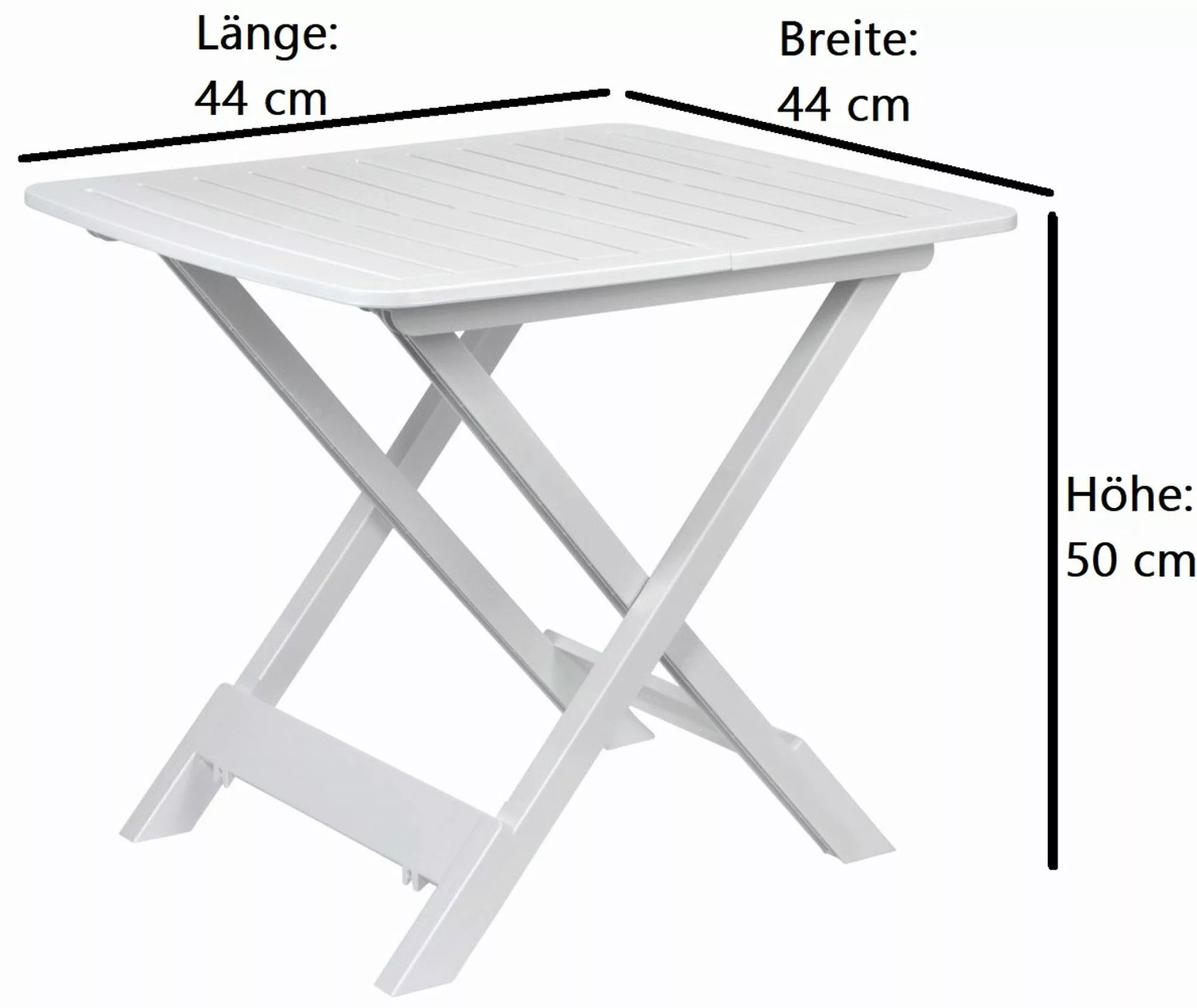 Bambelaa! Beistelltisch Bambelaa! Campingtisch Weiß Kunststoff günstig online kaufen
