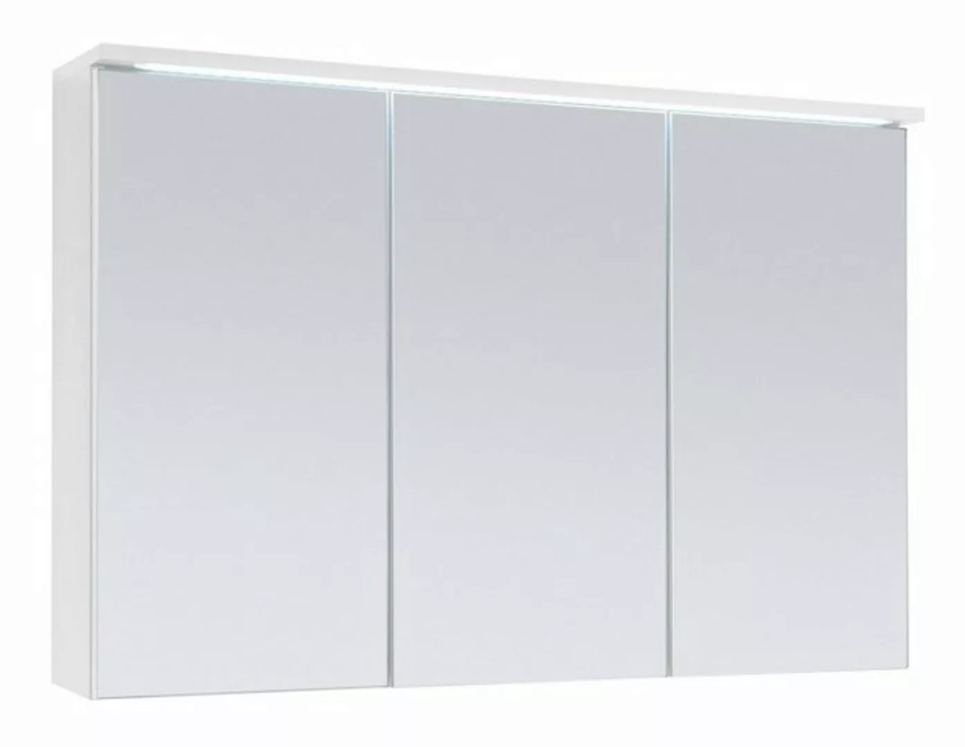 Badezimmerspiegelschrank TWO, B 100 cm, mit LED-Beleuchtung Weiß, 6 höhenve günstig online kaufen