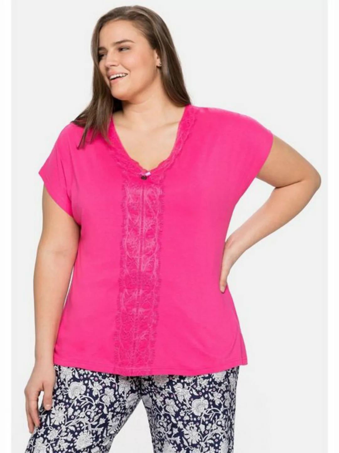 sheego by Joe Browns T-Shirt Große Größen in Oversized-Form mit femininen D günstig online kaufen