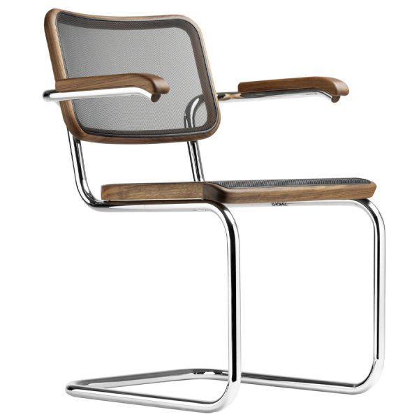 THONET 64 N | Nussbaum Pure Materials | mit Netzbespannung | Stahlrohr-Frei günstig online kaufen