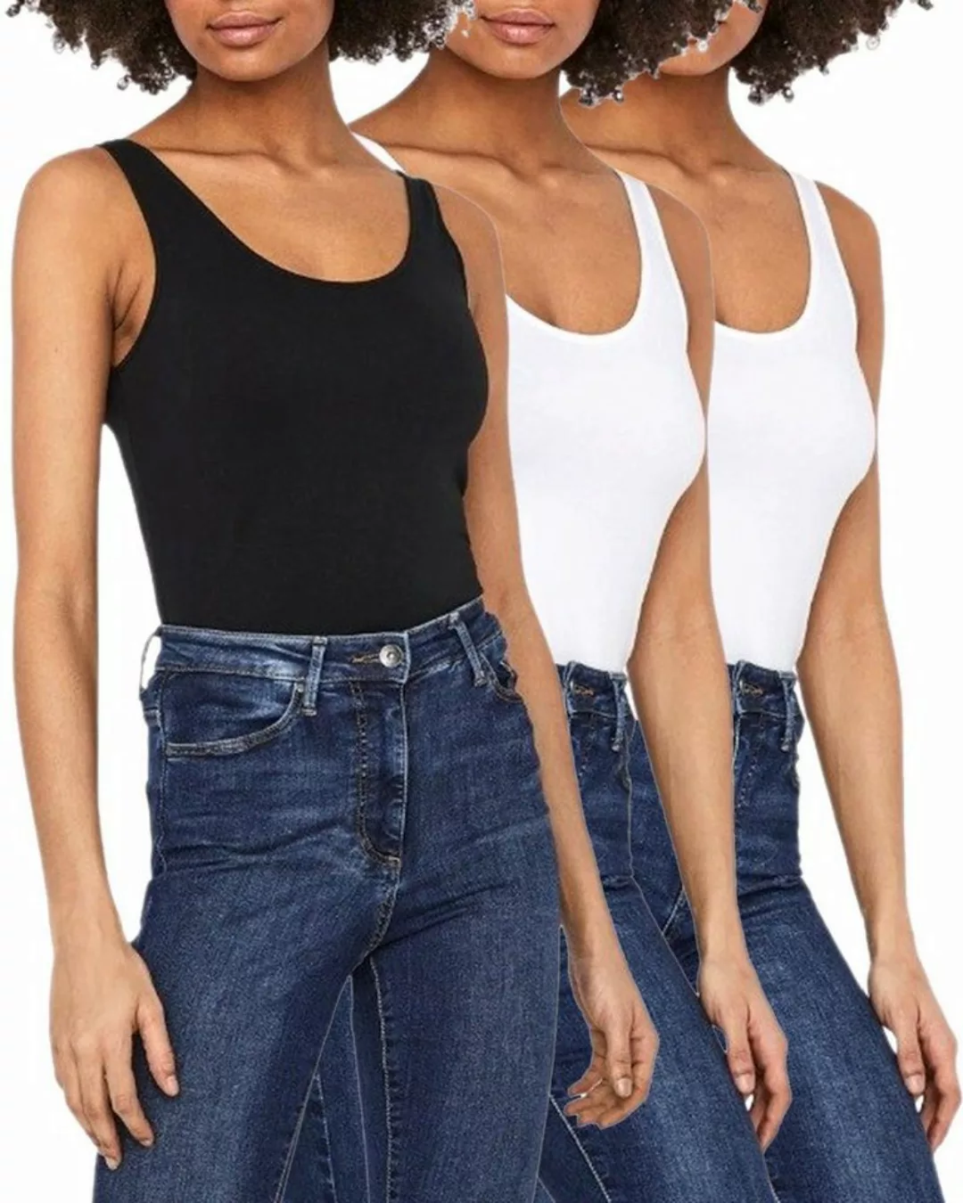 Vero Moda Tanktop (Set) Basic Shirt im 3er Pack günstig online kaufen