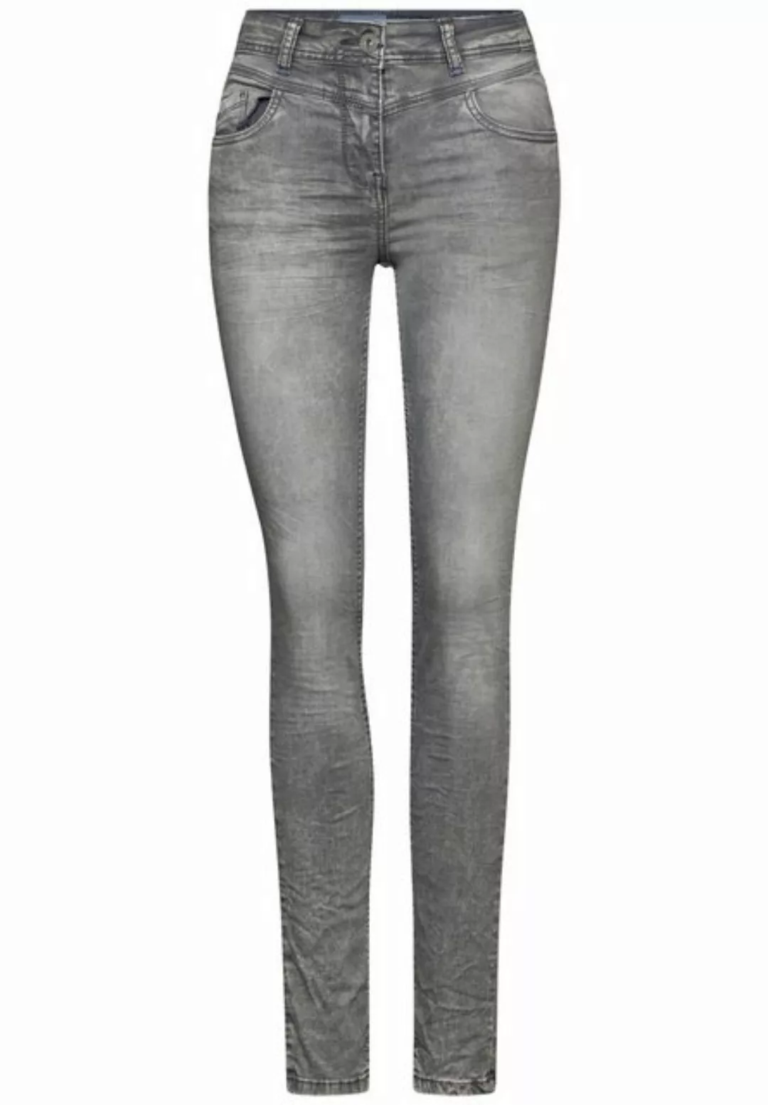 Cecil Dehnbund-Hose Style NOS DT Vicky Light Grey günstig online kaufen