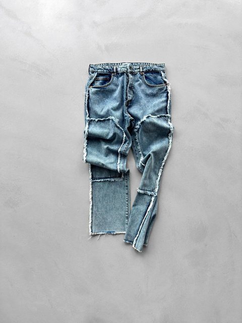 Abluka Bequeme Jeans LOOSE FIT FLARED JEANS BLUE günstig online kaufen