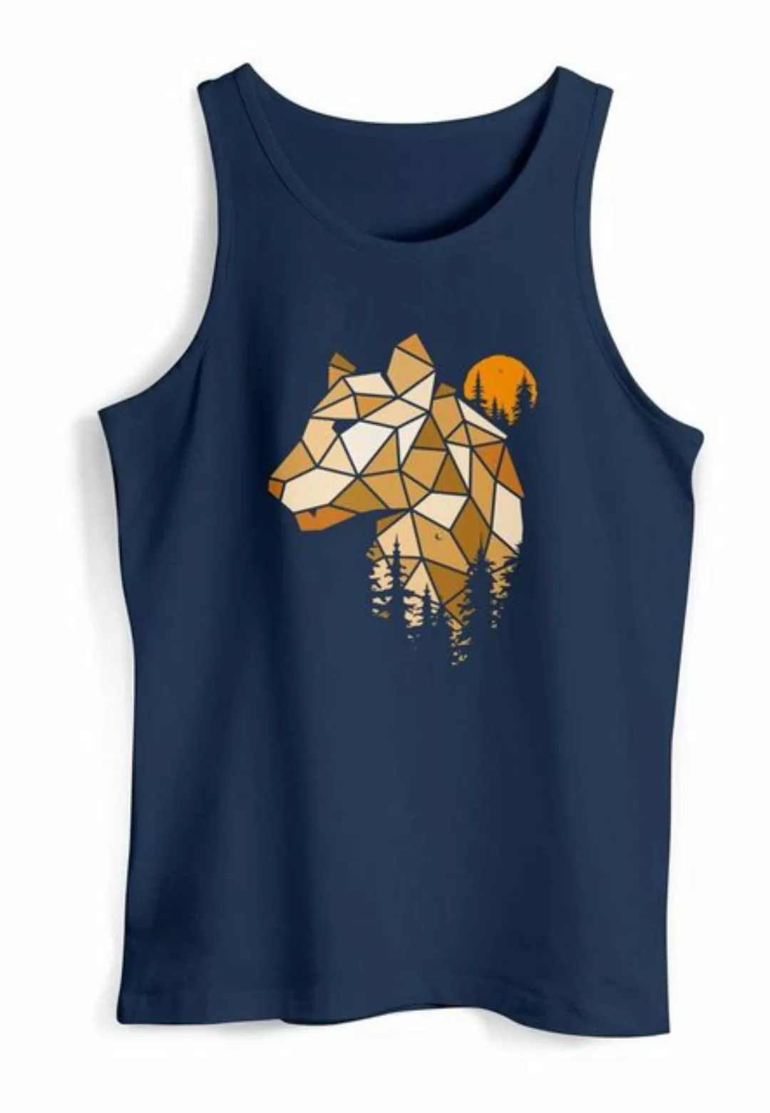 Neverless Tanktop Herren Tank-Top Fashion Polygon Print Luchs Wald Tiere Ou günstig online kaufen