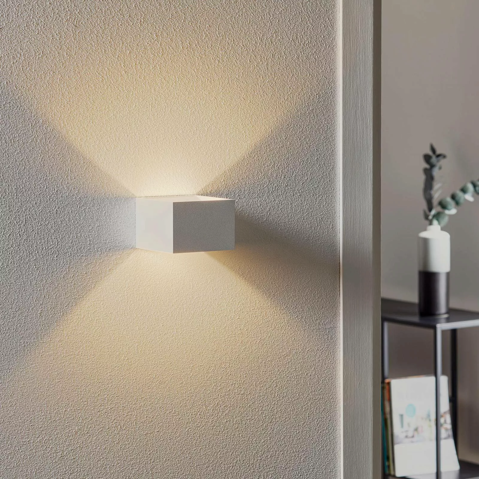 SLV LED-Wandleuchte Logs In, weiß/weiß, Alu, Breite 10 cm günstig online kaufen