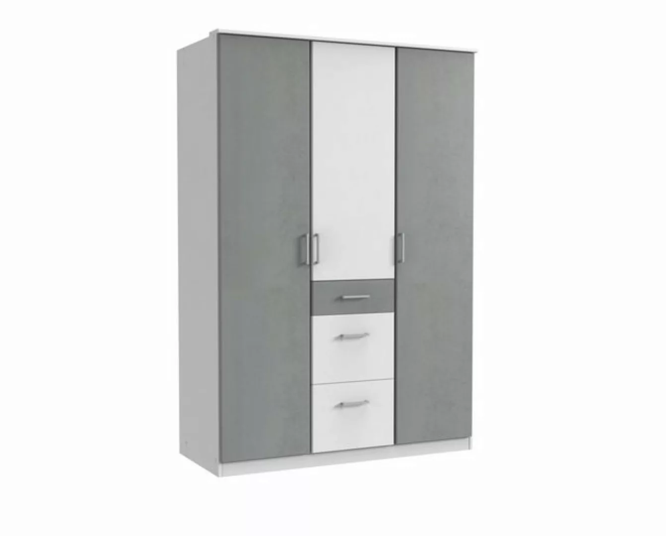 freiraum Kleiderschrank Click (B/H/T: 135x198x58 cm) in Weiß mit 3 Schublad günstig online kaufen