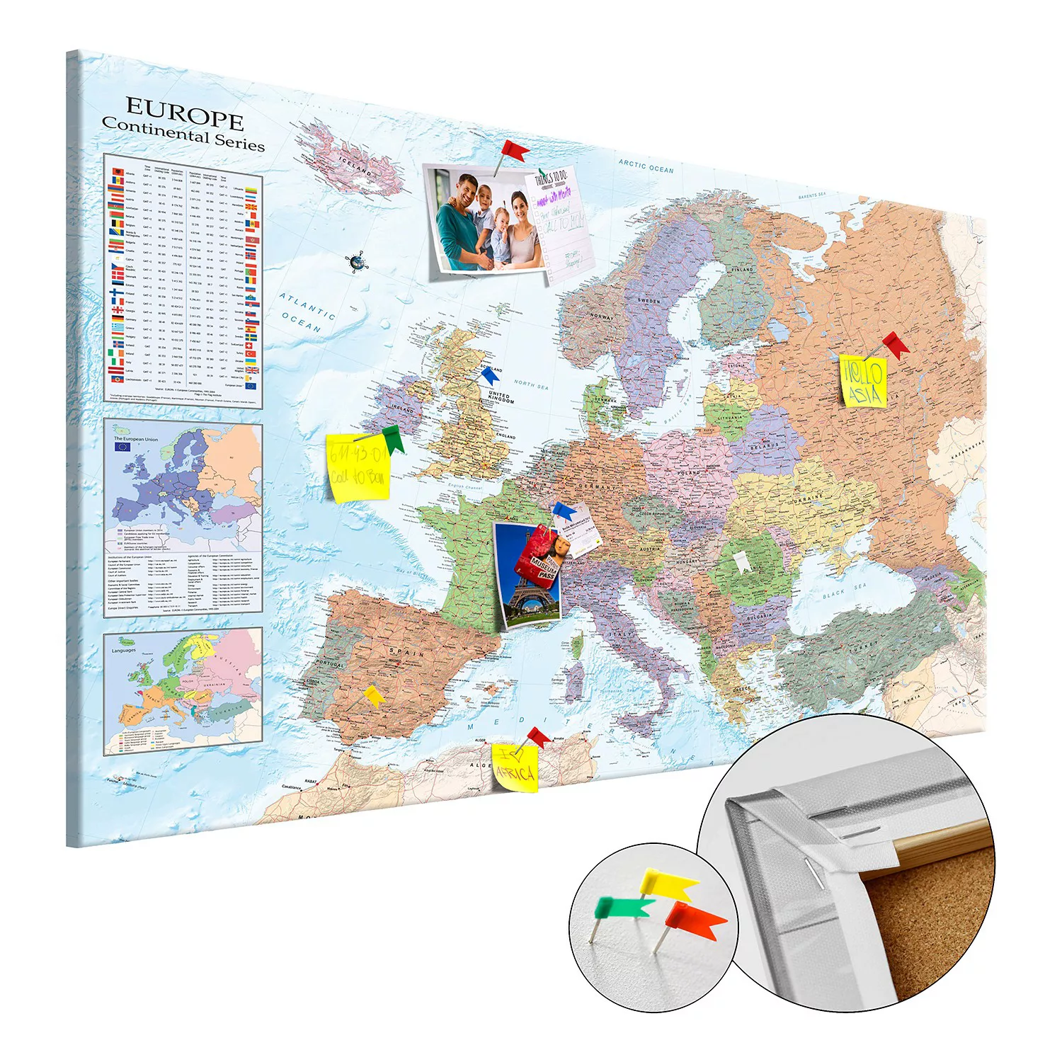 home24 Korkbild World Maps Europe günstig online kaufen