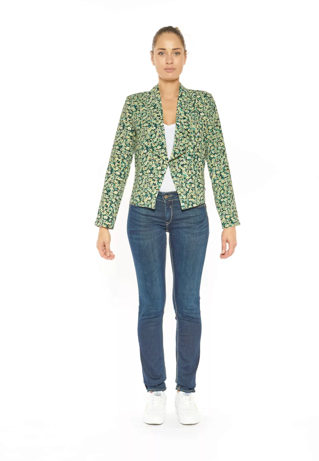 Le Temps Des Cerises Jackenblazer "MERYA", mit floralem Allover-Print günstig online kaufen