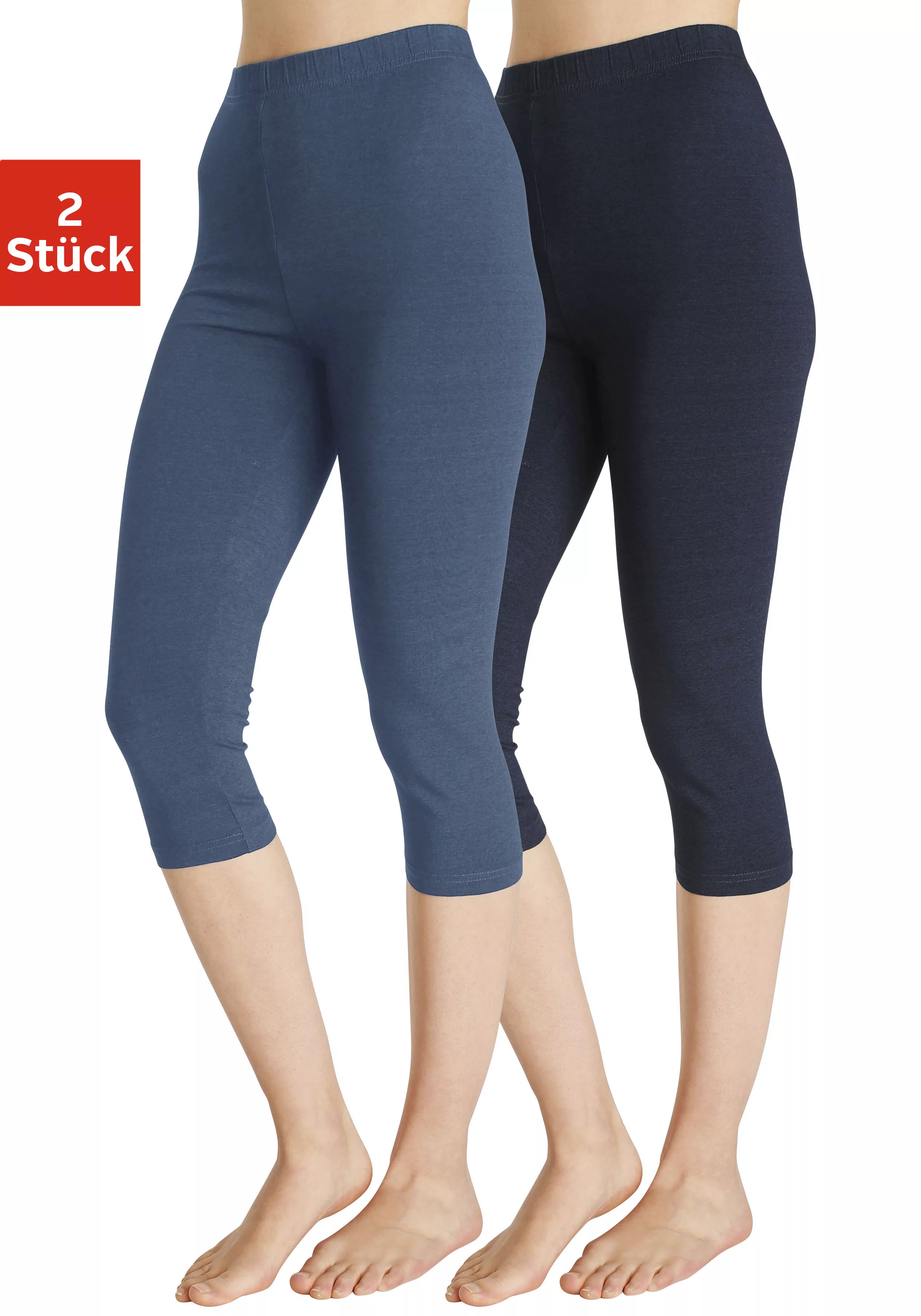 vivance active Caprileggings (2er-Pack) mit Gummibund, Loungewear günstig online kaufen