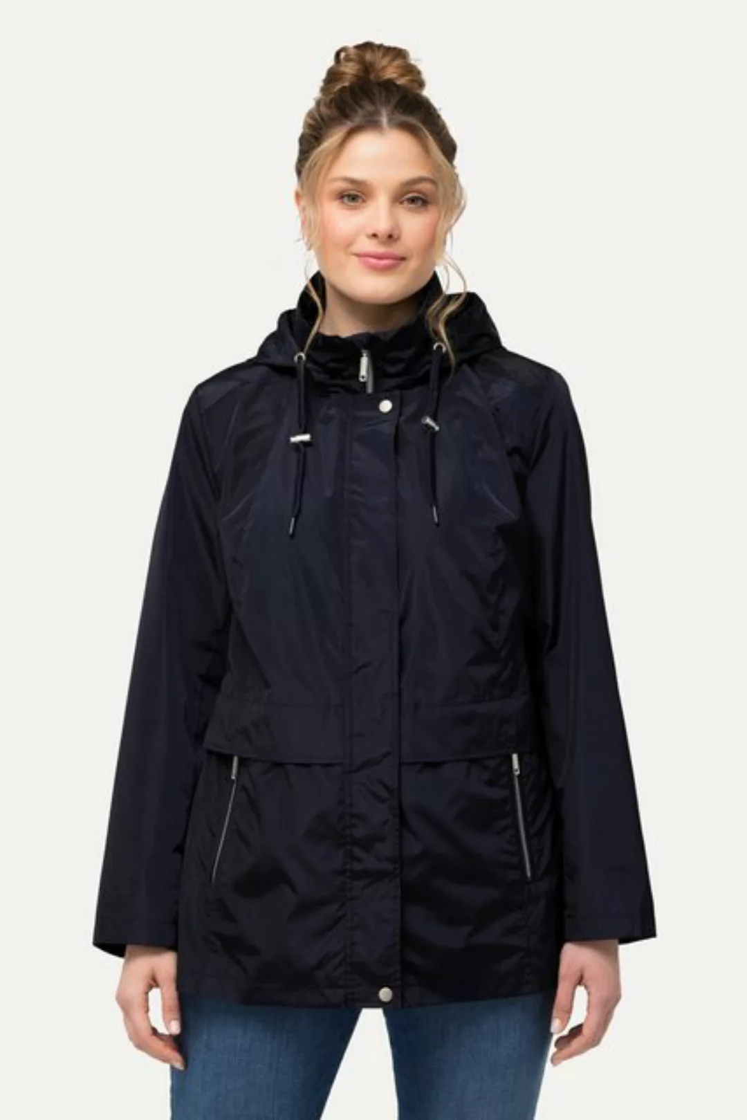 Ulla Popken Funktionsjacke HYPRAR Windbreaker-Jacke wasserabweisend Kapuze günstig online kaufen