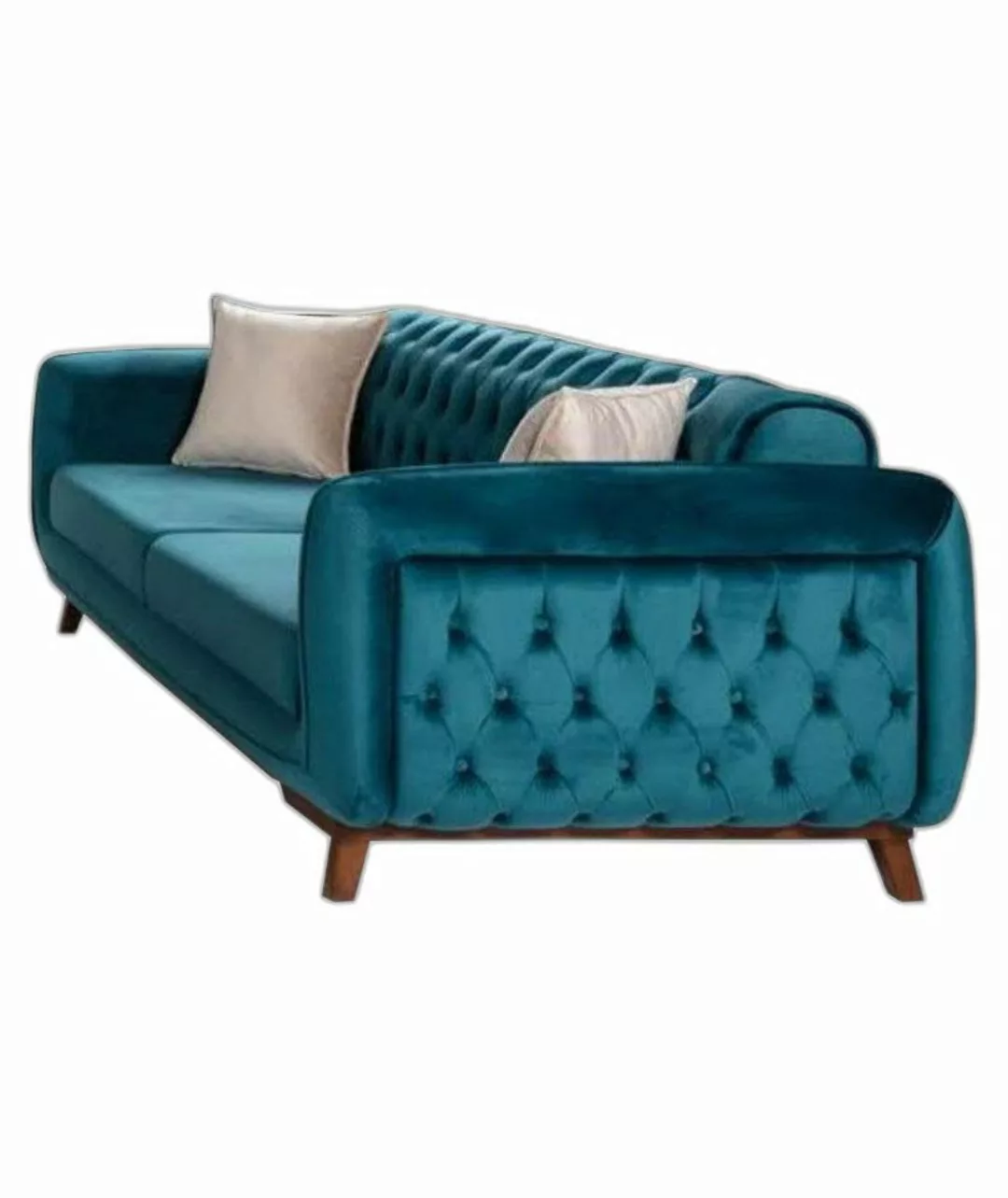 Xlmoebel Sofa Neu Dreisitzer Design Couch Polster Sofas Stoff Turkis 3 Sitz günstig online kaufen