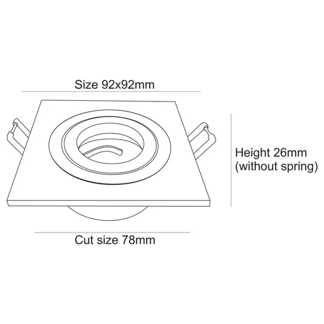 Aluminium Einbauring schwenkbar, 9,2x9,2 cm alu günstig online kaufen