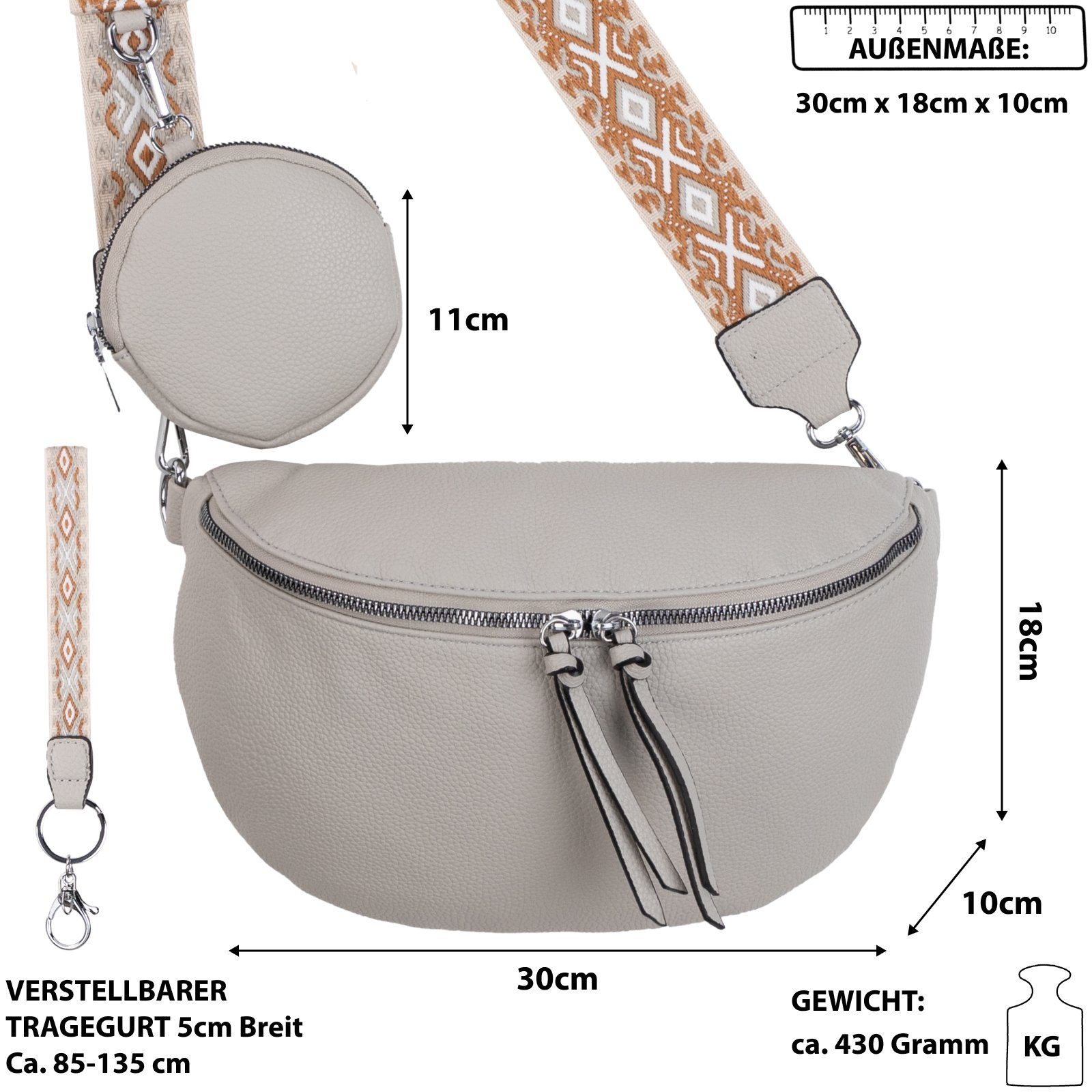 EAAKIE Gürteltasche Bauchtasche Umhängetasche Crossbody-Bag Kunstleder günstig online kaufen