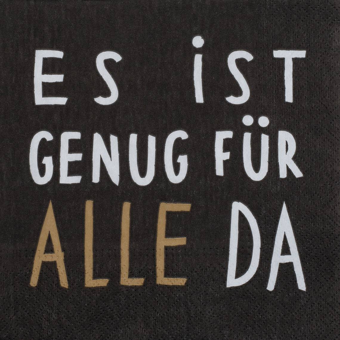 Serviette - Es ist genug für alle da 33 x 33 cm günstig online kaufen