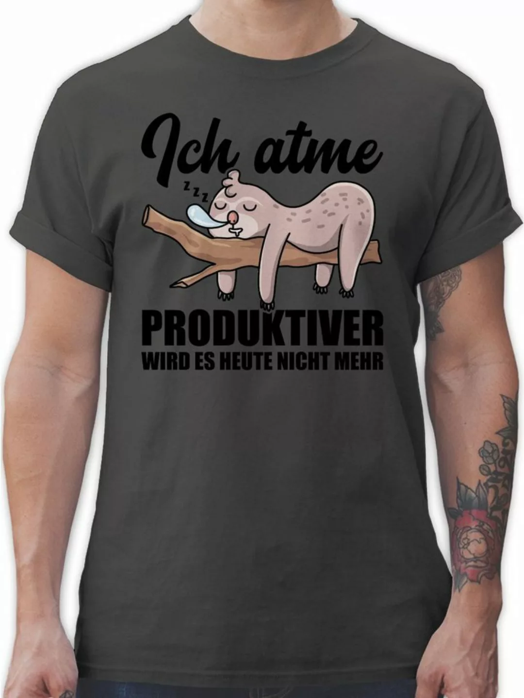 Shirtracer T-Shirt Ich atme! Produktiver wird es heute nicht mehr - Mit Fau günstig online kaufen