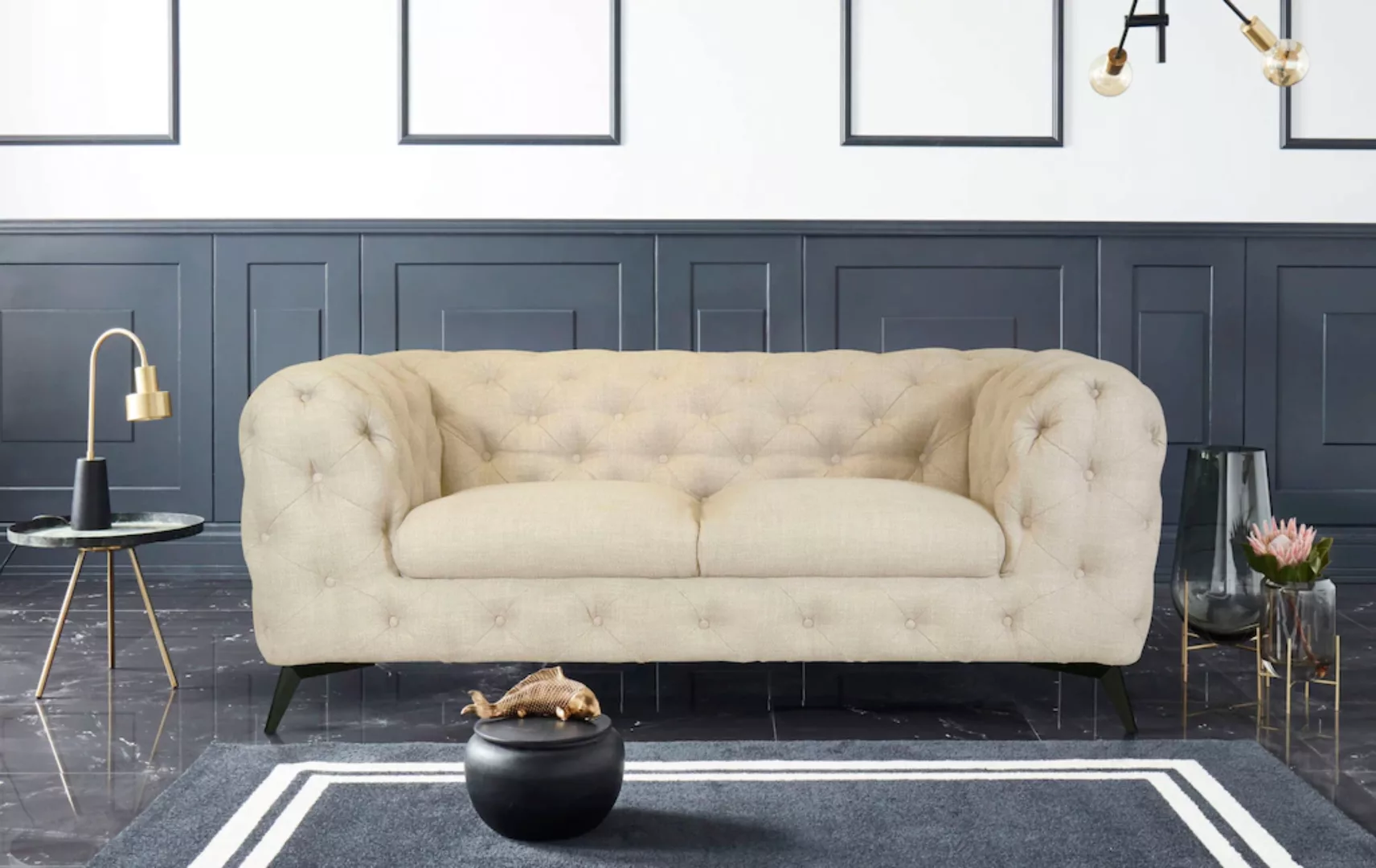 Leonique Chesterfield-Sofa "Glynis" günstig online kaufen