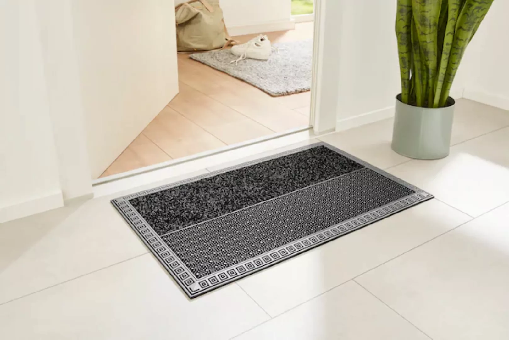 Home2Fashion Fußmatte »DualClean - Squares«, rechteckig, 8 mm Höhe, Schmutz günstig online kaufen