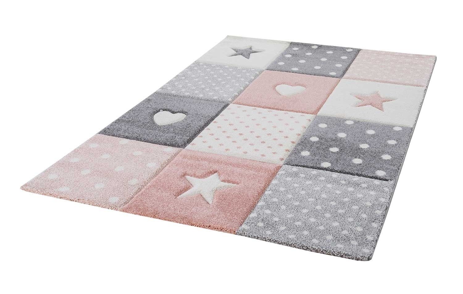 merinos Teppich PASTELL KIDS, Rosa, 120 günstig online kaufen