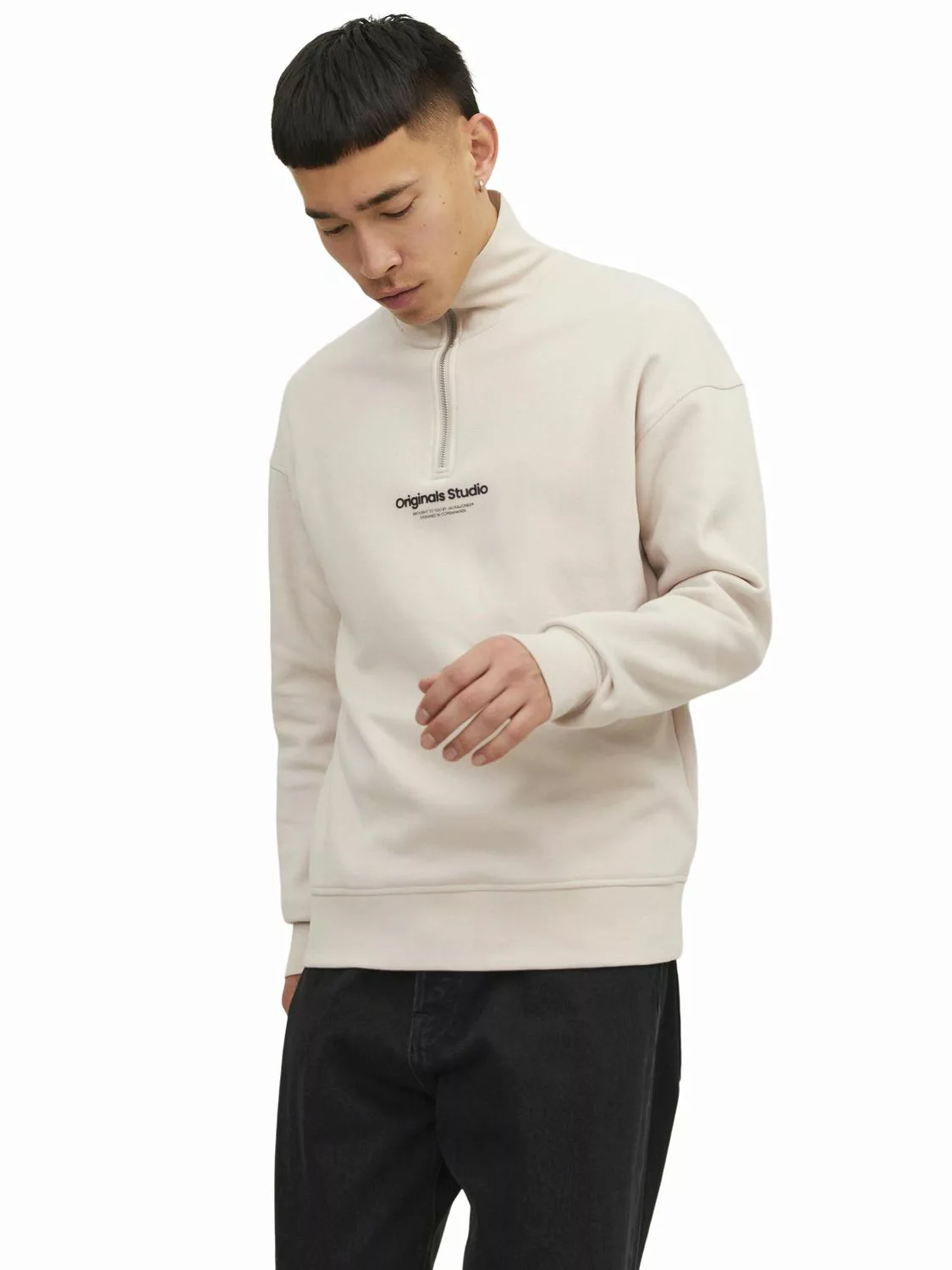 Jack & Jones Herren Stehkragen Pullover JORVESTERBRO QUARTER ZIP - Relaxed günstig online kaufen