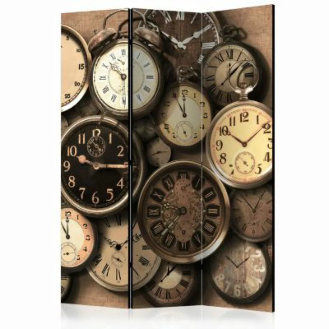 artgeist Paravent Old Clocks [Room Dividers] braun Gr. 135 x 172 günstig online kaufen