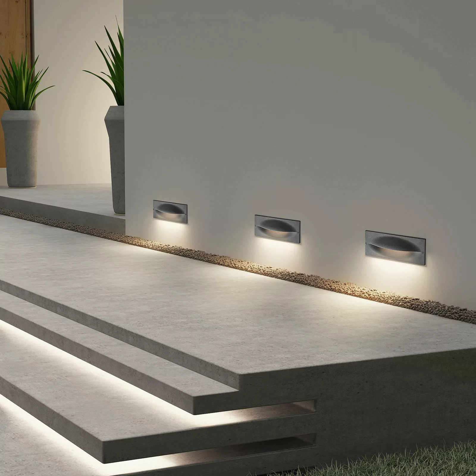 Lucande Zandro LED-Wandeinbauleuchte für außen günstig online kaufen