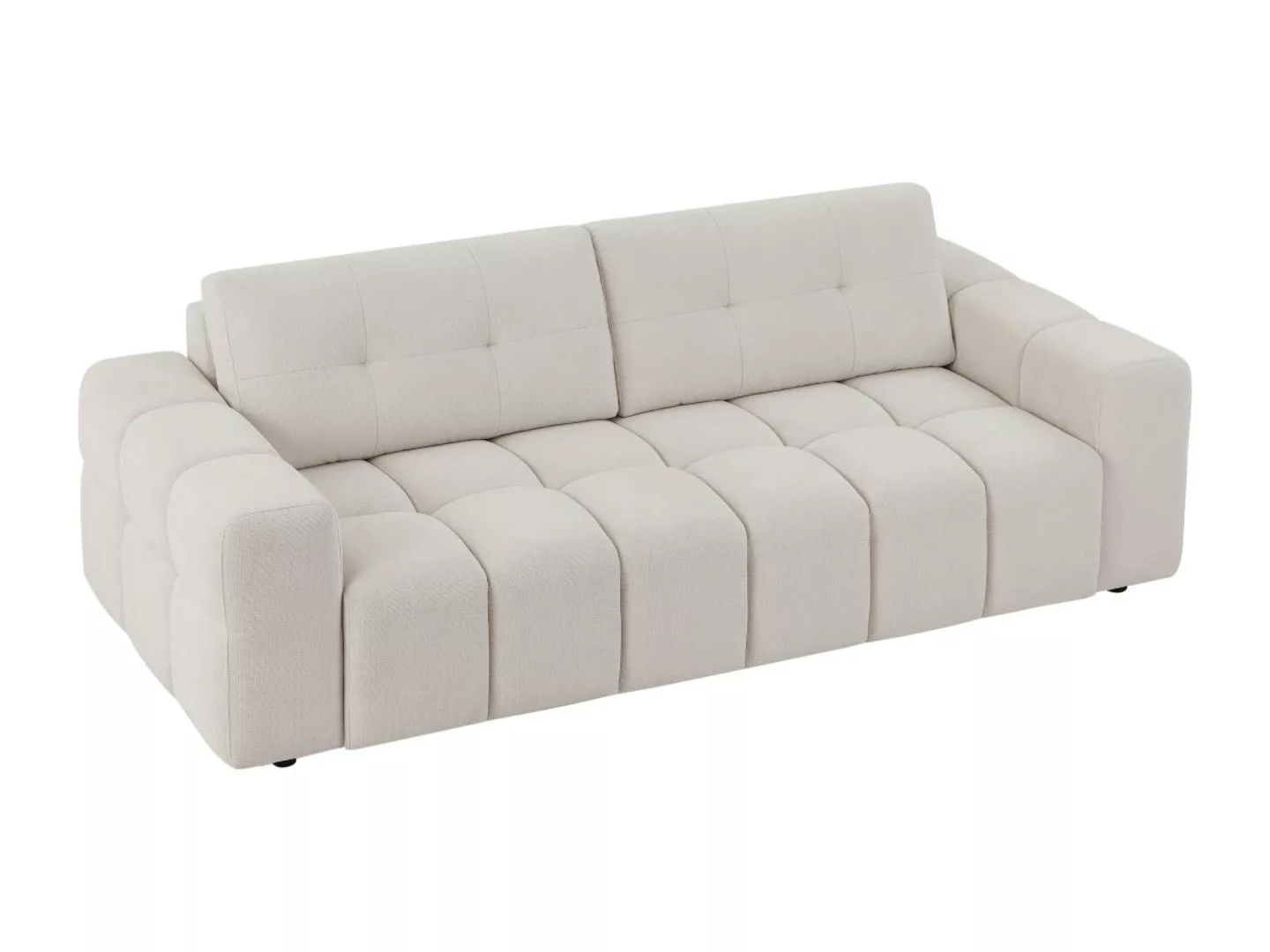 Sofa 3-Sitzer - Strukturstoff - Beige - SOPELANA günstig online kaufen