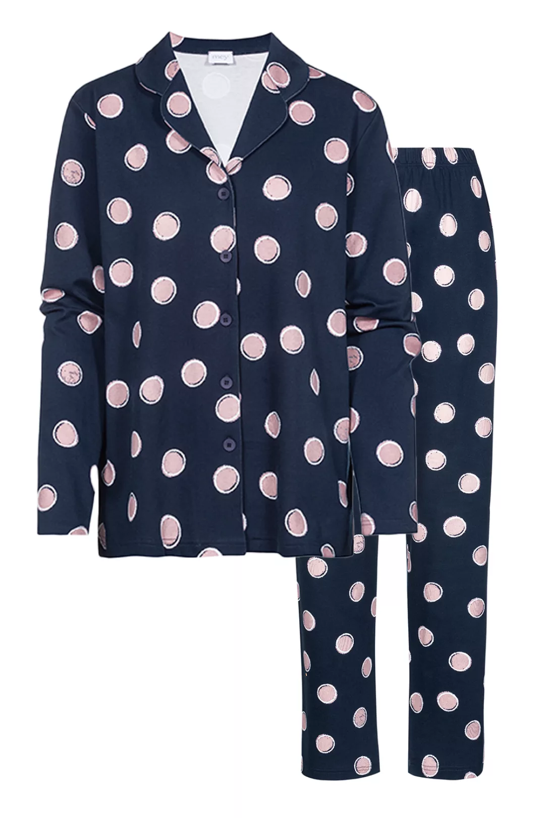 Mey Damenwäsche Pyjama lang Sabina Mynight 44 blau günstig online kaufen