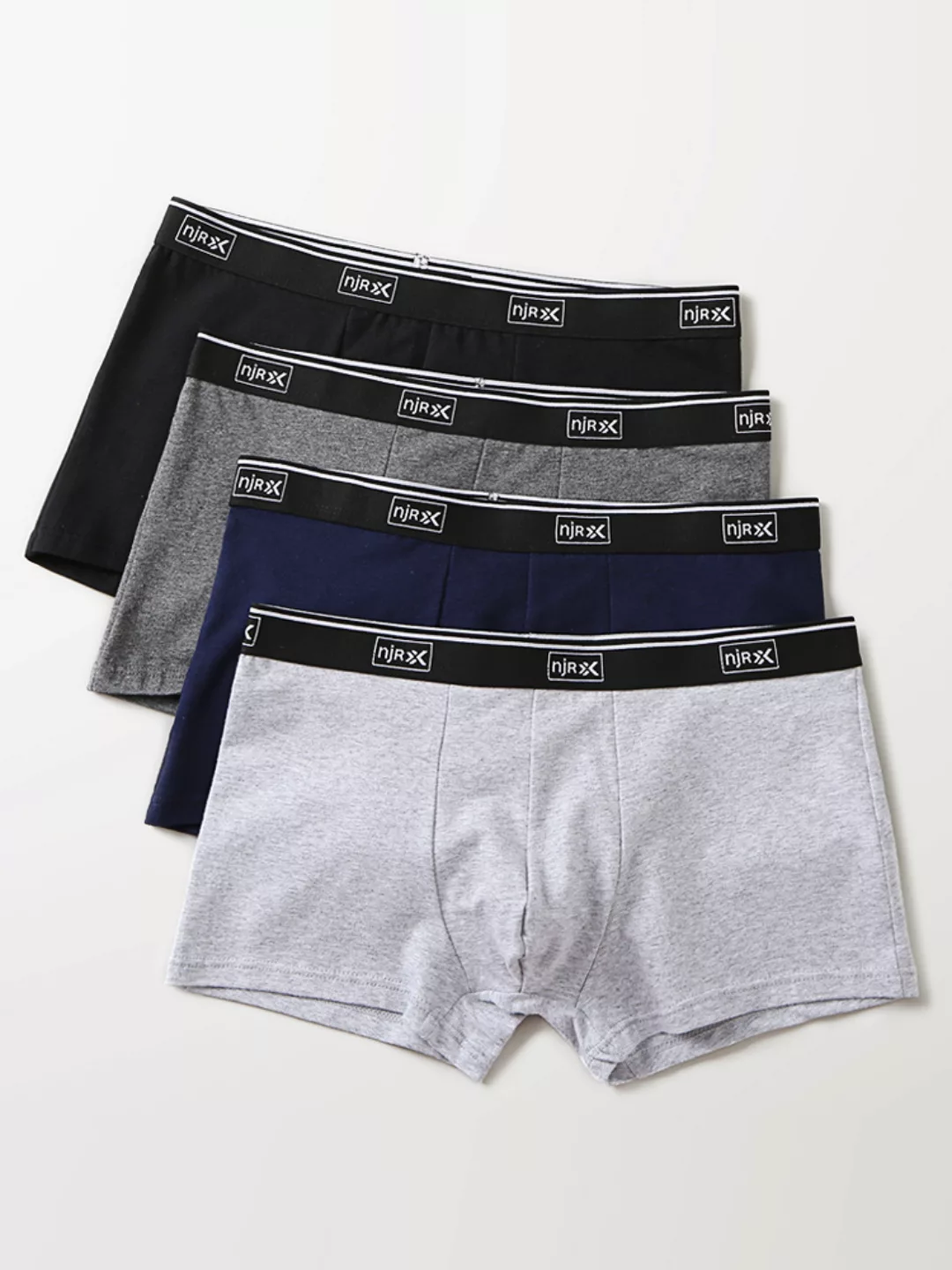 Multipacks Einfarbige atmungsaktive Boxershorts aus Baumwolle für Männer günstig online kaufen