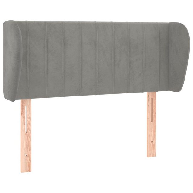 vidaXL Bett, Kopfteil mit Ohren Hellgrau 83x23x78/88 cm Samt günstig online kaufen