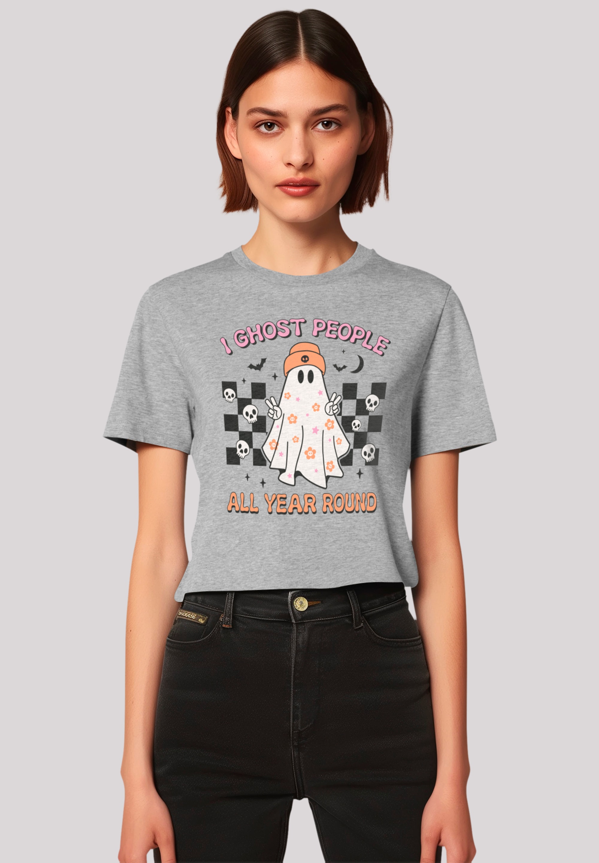 F4NT4STIC T-Shirt "Retro Halloween I Ghost People All Year Round", Premium günstig online kaufen