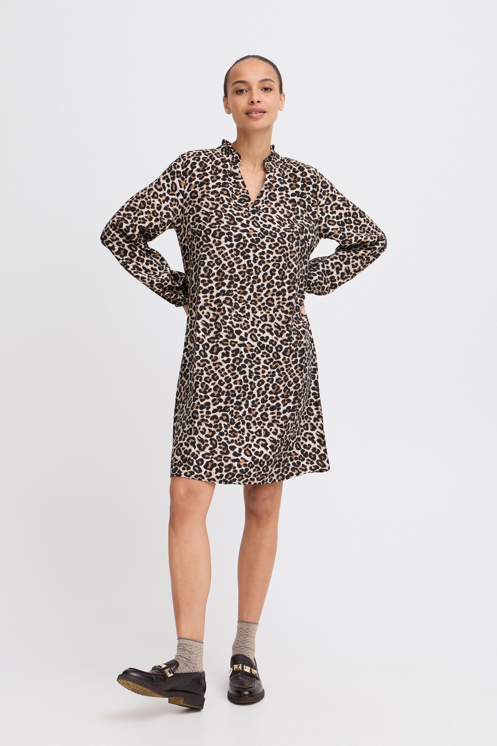 b.young Minikleid BYHINVA stylisches Kleid mit Animal-Print günstig online kaufen