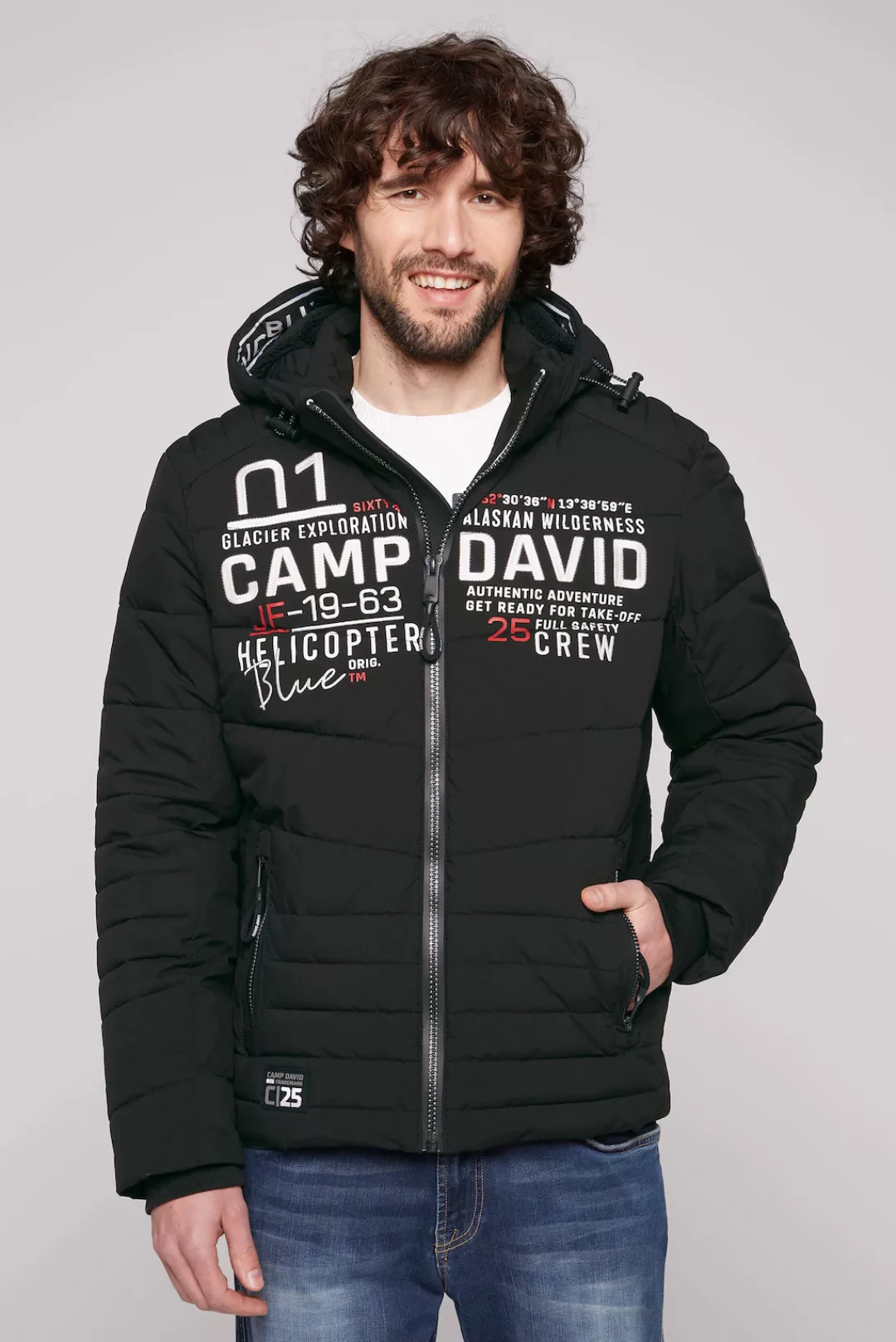 CAMP DAVID Softshelljacke mit Label-Applikationen beidseitig günstig online kaufen