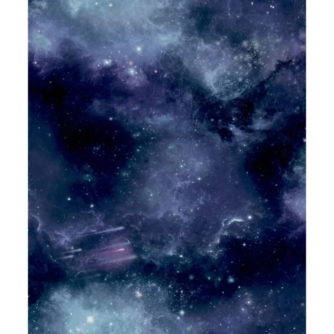 Good Vibes Tapete Galaxy With Stars Schwarz Und Lila günstig online kaufen