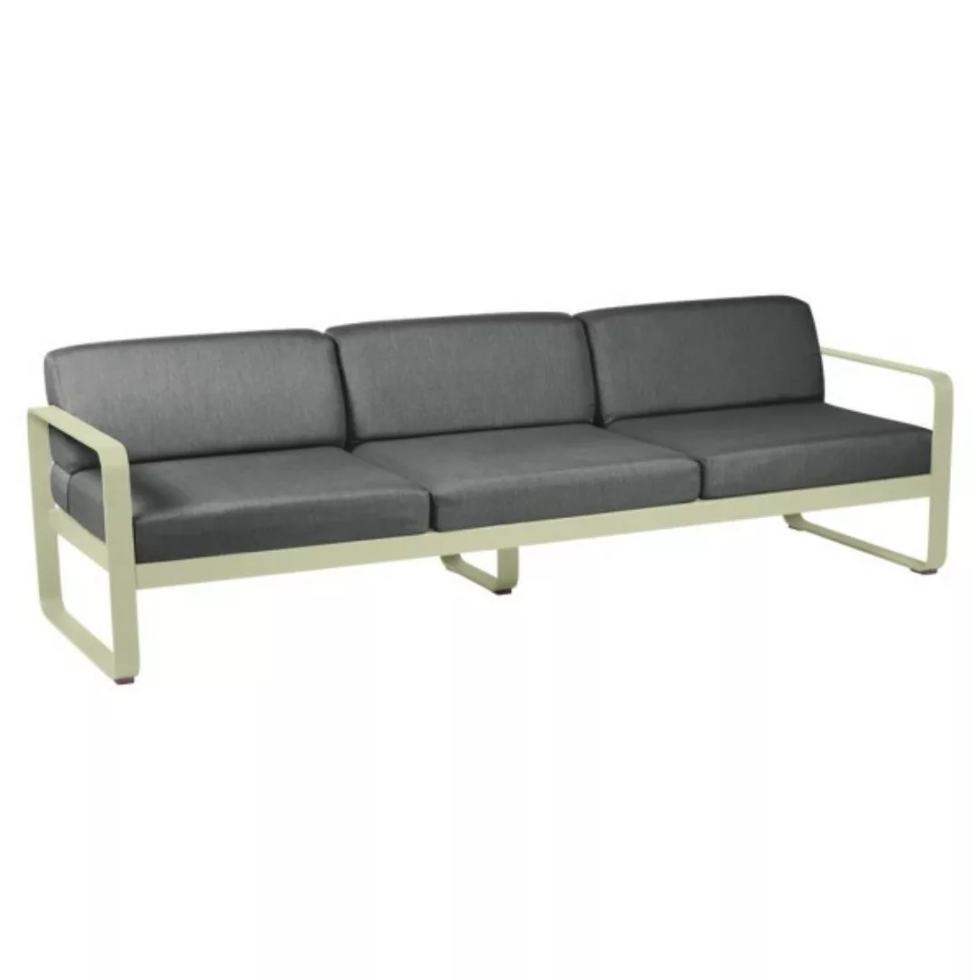 Bellevie 3-Sitzer Lounge-Sofa 65 Lindgrün A3 Graphitgrau günstig online kaufen